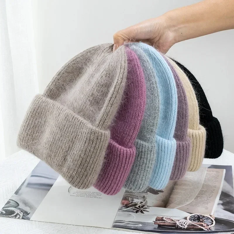 AliExpress Giyu High Quality Thickened Knitted Beanies Hat Women Men Skiing Gorras Winter Rabbit hair Warm Wool Caps Ear Windproof Cycling Hats