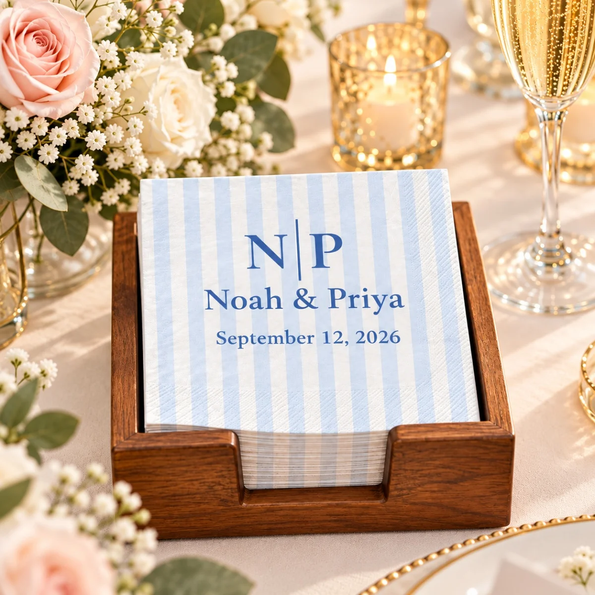 Custom party napkins—personalized with your choice of text or images. Tailored to your needs and suitable for restaurants, home