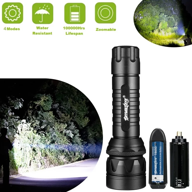 4 Mode LED Mini Flashlight High Lumen Tactical Flashlight with battery for Emergency Camping Everyday Carry Handheld Flash Light