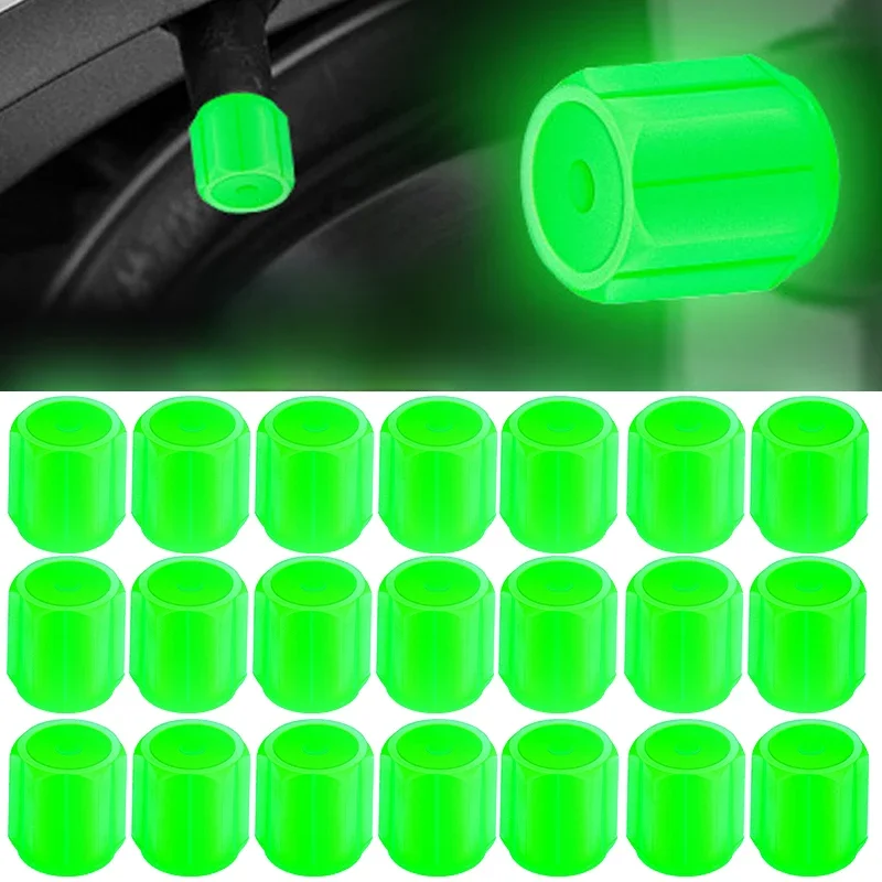 AliExpress 10/50pcs Luminous Valve Cap Car Fluorescent Tire Valves Cap Glow In The Dark Car Motorcycle Bike