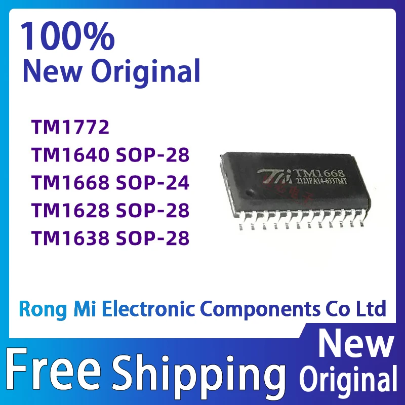 10Pcs New Original TM1628 TM1638 TM1640 TM1668 TM1772 SOP-24 LED driving chip SOP-28 TM Tianwei In Stock Wholesale Free Shipping