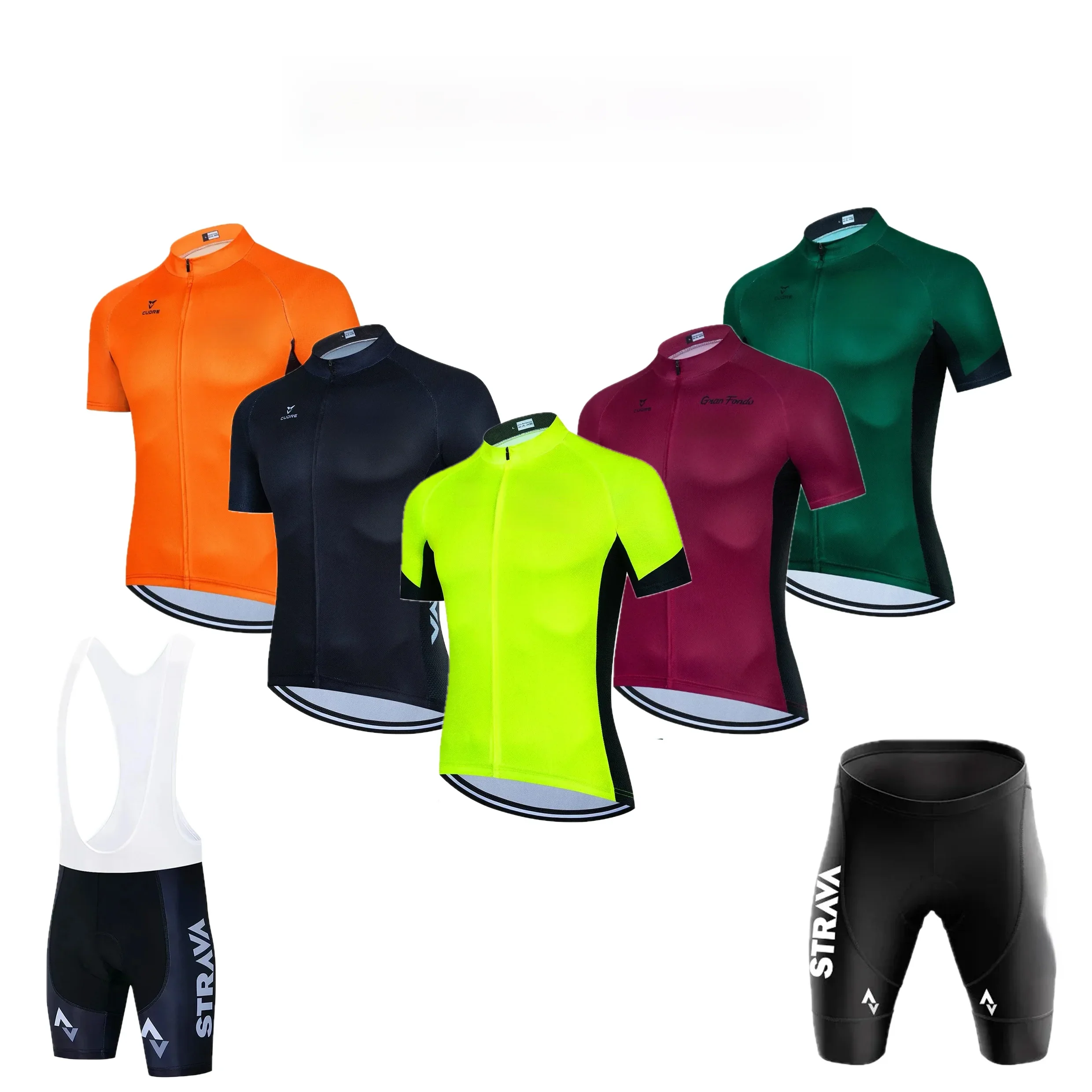 AliExpress Strava Bike Cycling Jersey Set Men's Summer Short Sleeve Mountain Uniform Ropa Ciclismo Cycling Maillot Cycling Clothing Suit