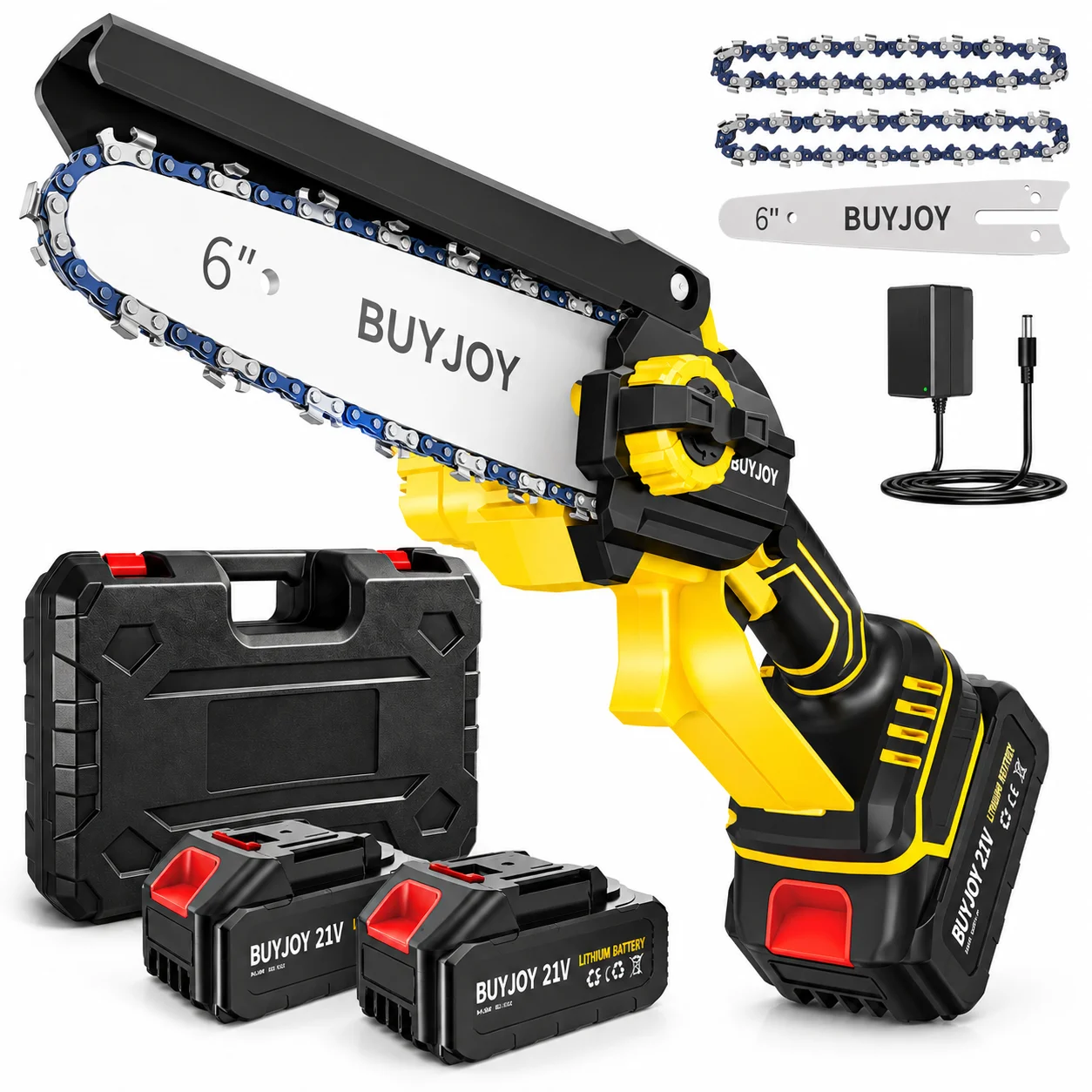 Mini Electric Chainsaw 6 Inch - 6-дюймовая беспроводная мини-цепная пила, 21-вольтовая электрическая