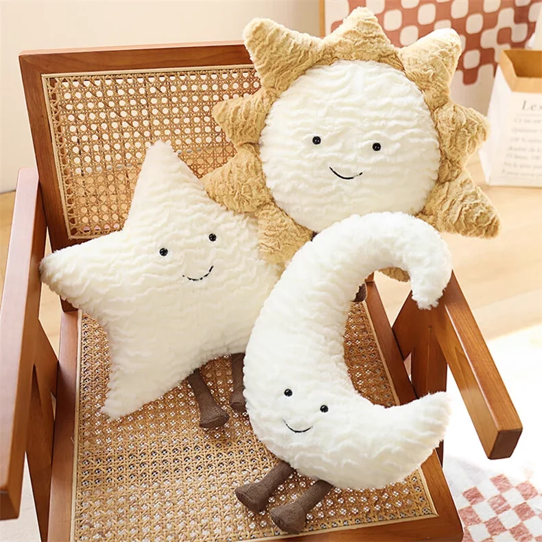 Sun Pillow Moon Pillow Star Pillow for Home Decor Extra Large Pillow Soft Cushion Plush Sunshine Room Decorations