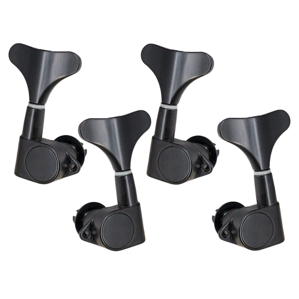 4 Pieces 2R2L Bass Tuning Pegs Machine Heads Tuning Keys Buttons Guitar Parts Electric Bass Accessory Durable Guitar Tuner