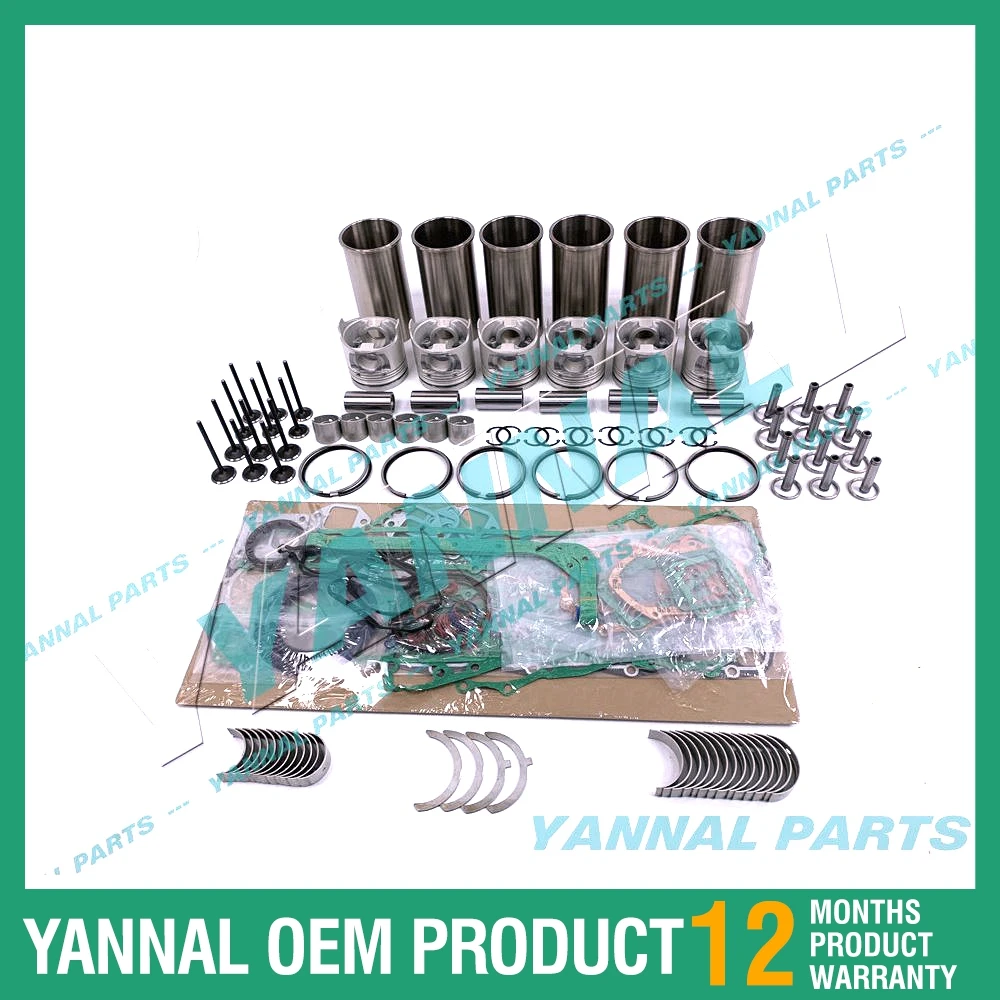 

For Isuzu Engine Komatsu FD40 FD45 6BG1 6BG1T Overhaul Rebuild Kit