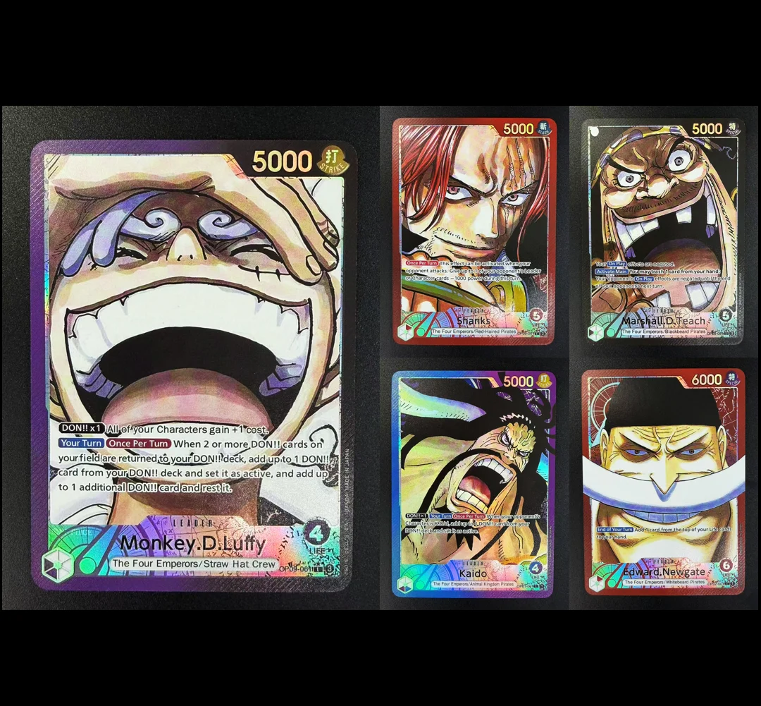 

One Piece Card Game OPCG Leader Card Luffy Gear 5 Nika Shanks Kaido Whitebeard Blackbeard OP01 OP05 TCG Anime Collection Card