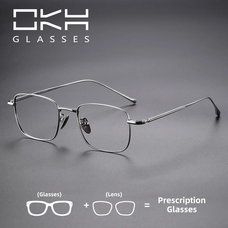 

OKH титановые деловые очки для мужчин, модные женские очки, оптические очки по рецепту, очки для чтения при близорукости T76
