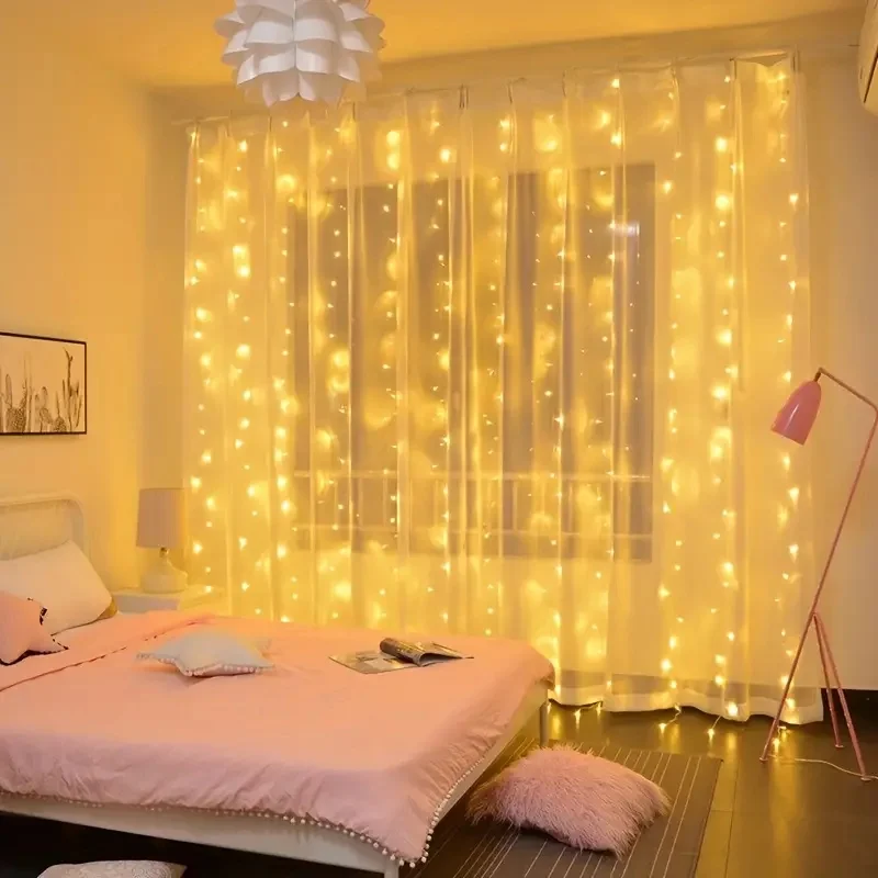 USB String Lights Holiday Wedding Fairy Light ghirlanda luci per camera da letto 3/4/6M tenda telecomandata LED decorazione natalizia