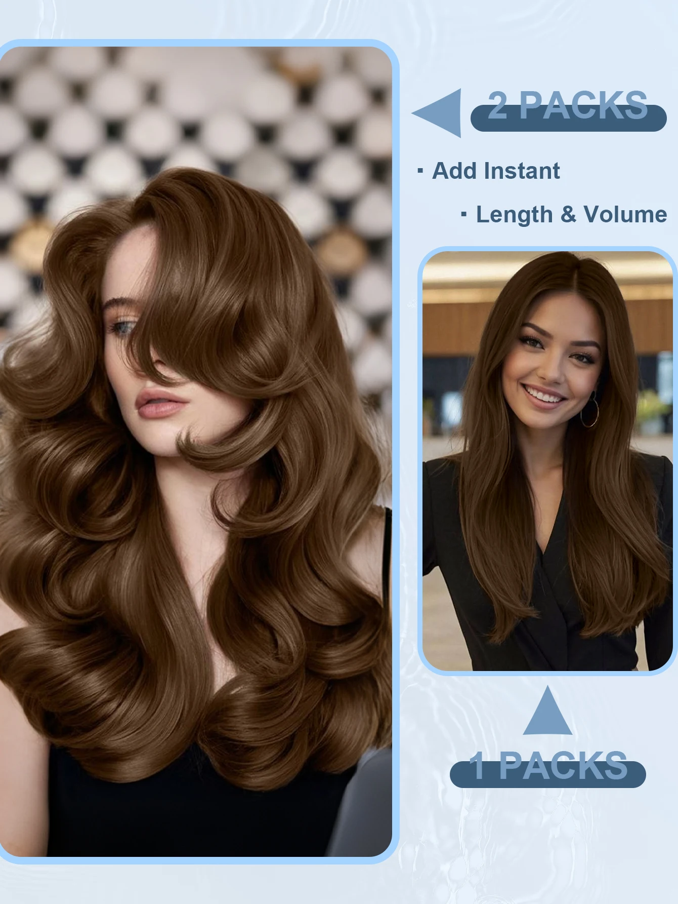Echthaar-Halo-Haarverlängerungen mit unsichtbarem Draht, verstellbarem Band und versteckten Clip-in-Verlängerungen für Frauen, 2 Oz, Mittelbraun – Detail 7