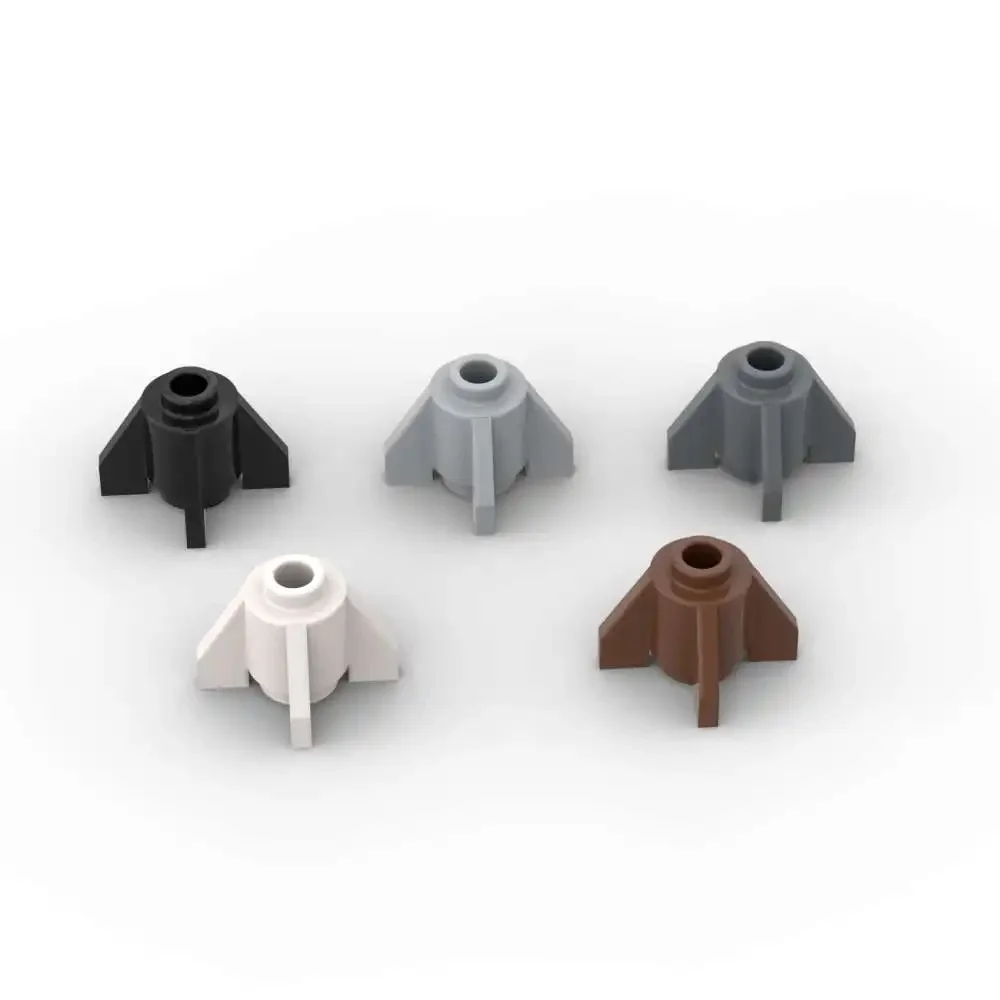 MOC-Kit de blocs de construction à ailerons pour enfants, briques à module haut, jouet d'urgence sociale, cadeau d'anniversaire pour enfants, 4588 rond, 1x1, 10 pièces