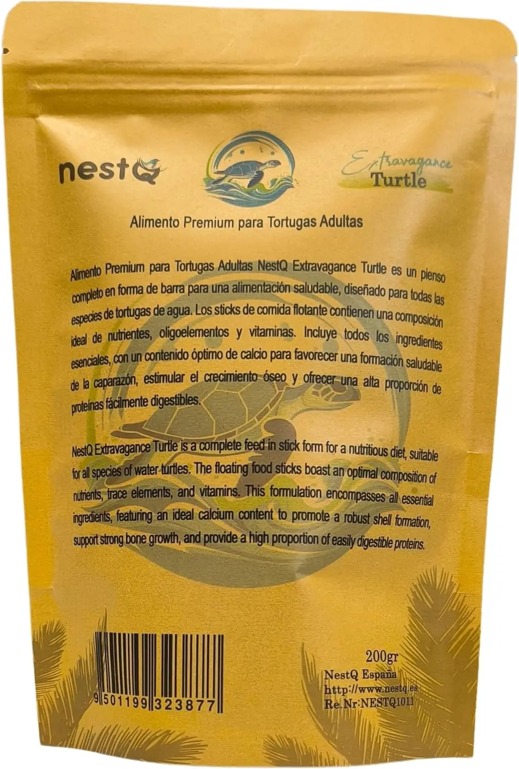 NestQ I feed water and amphibious turtles-food floating in water-Stick carrot flavored food-200 grams