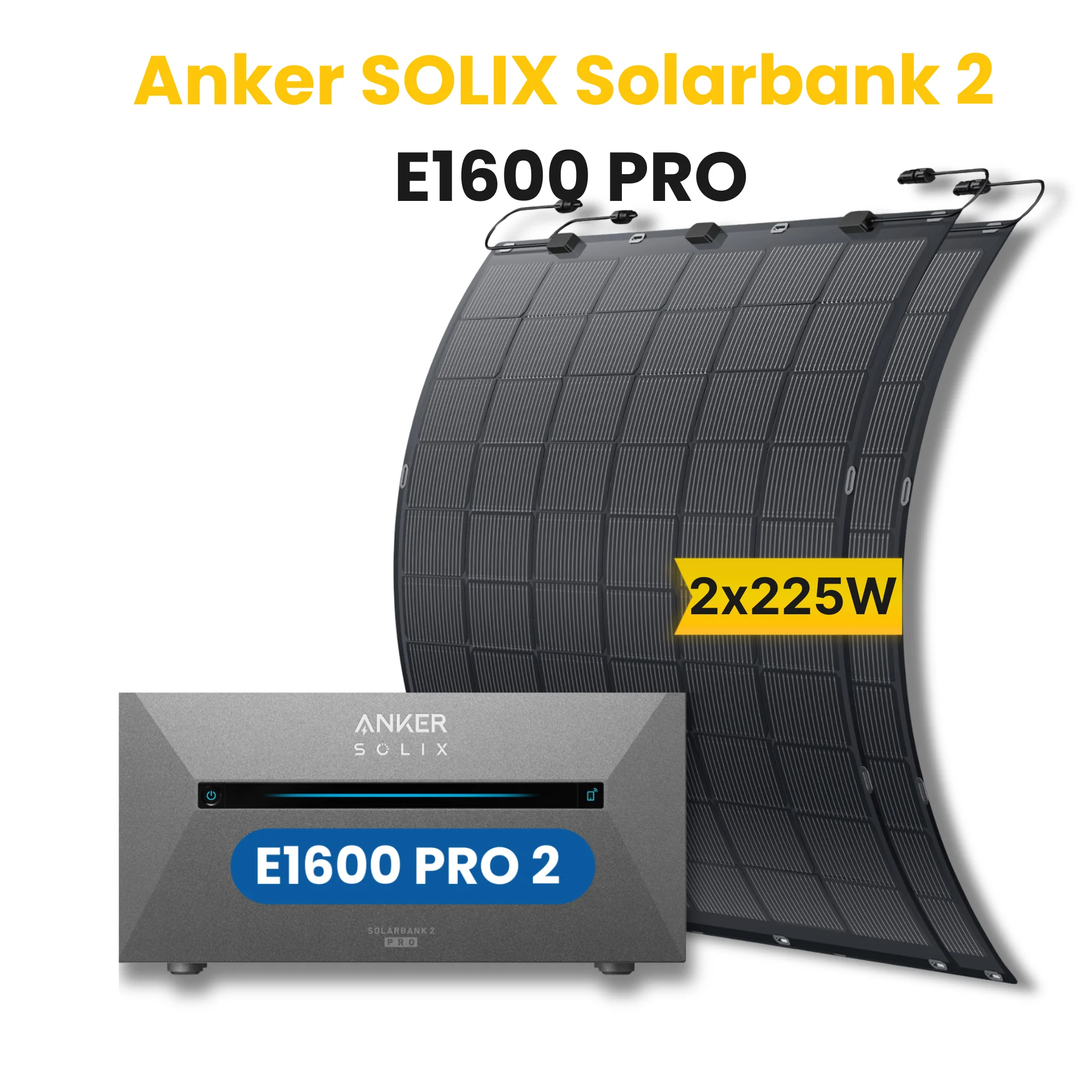 450W balcony power plant with storage Anker SOLIX E1600 Pro complete set (1600Wh)
