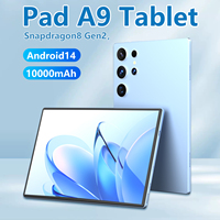 2025 NEW Pad A9 Tablet Snapdragon8 Gen2 Android14 10000mAh 16GB RAM 1TB ROM 10.1 Inch Office Android Tablet