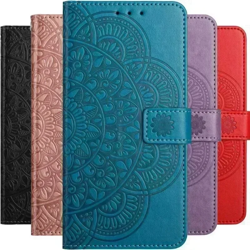 Étui de téléphone mignon à motif floral pour Xiaomi Redmi 9i Sport A1 Note 14 10 10S 11 11S 9S 9 12 12S 13 Pro Plus 5G, avec porte-cartes et protection intégrée