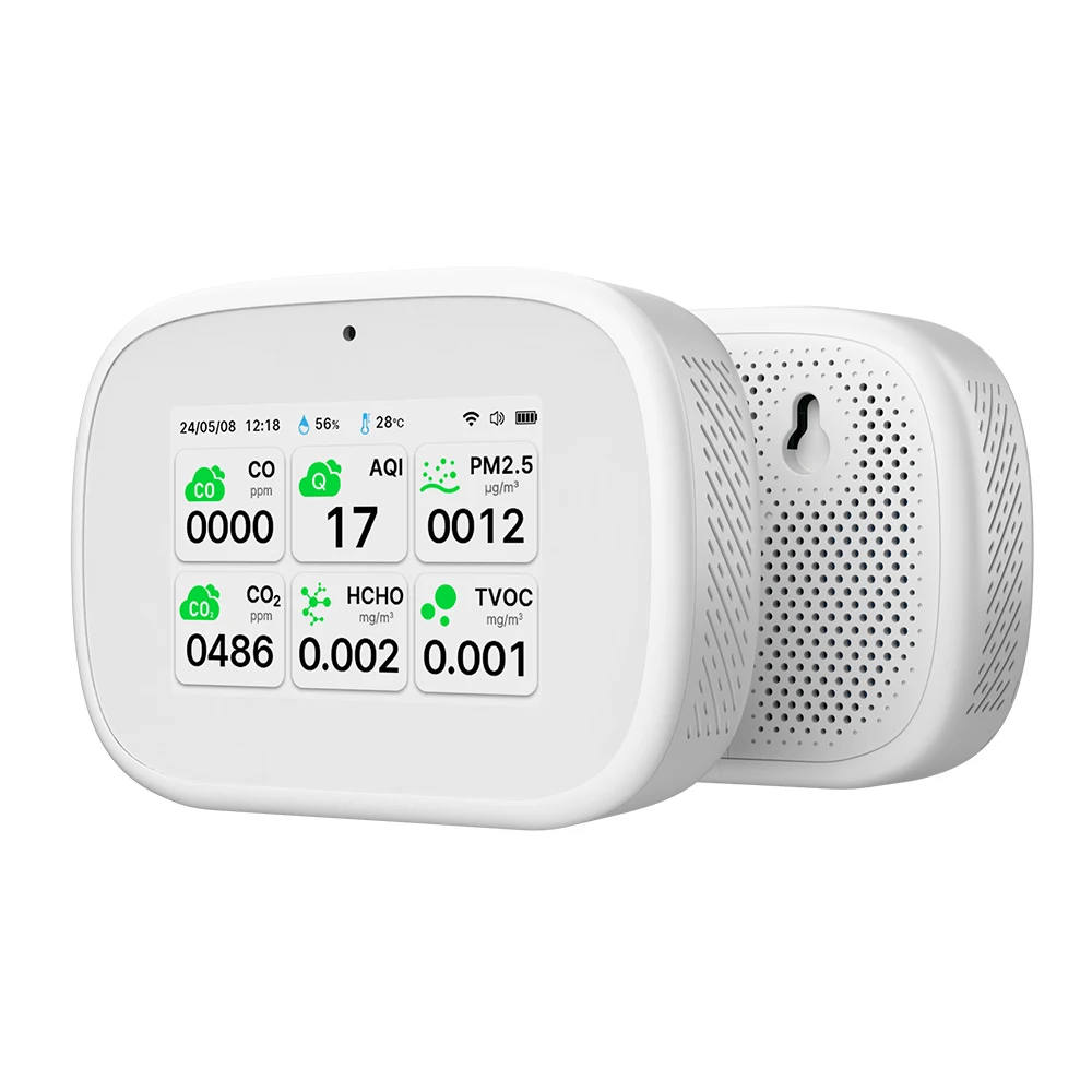 Air meter CO2 carbon dioxide CO carbon monoxide detector, fine dust indoor WIFI portable PM2.5 formaldehyde TVOC detection