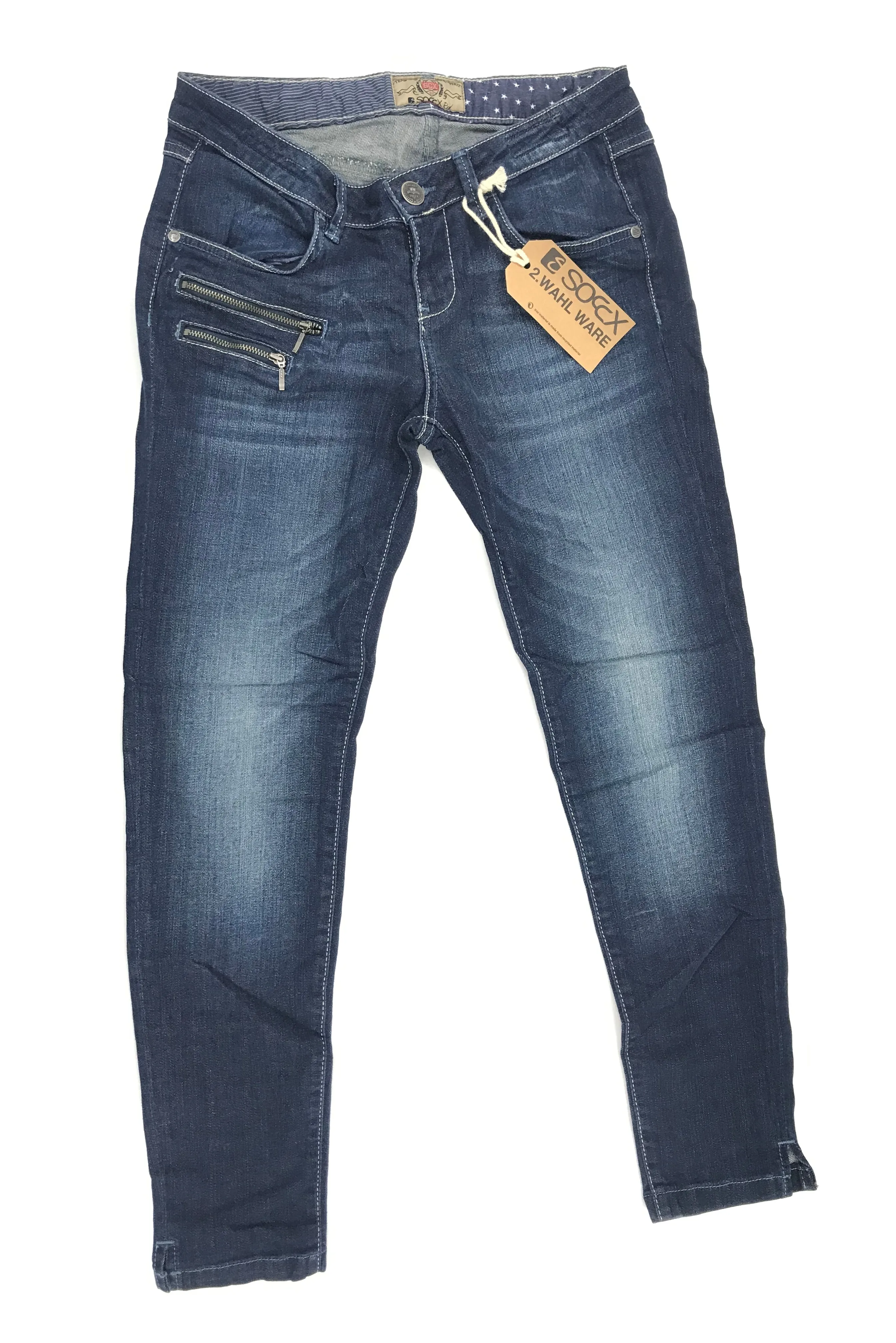 Vrouwen Denim Straight Cut Blue Jeans 98% Katoen, 2% Elestan 999-2204