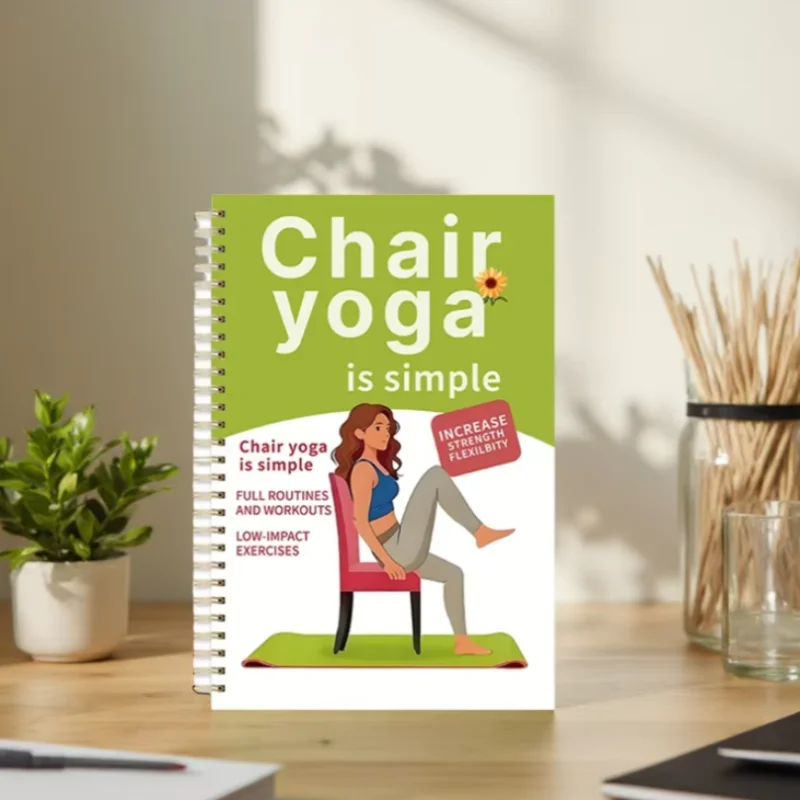 

1pcs 30-Day Chair Yoga Guide Book for Elderly Over 60,10 Min Daily Low-Impact Home Workout Planner, Gentle Exercise to Boost Mobility Strength & Balance for Senior Adults