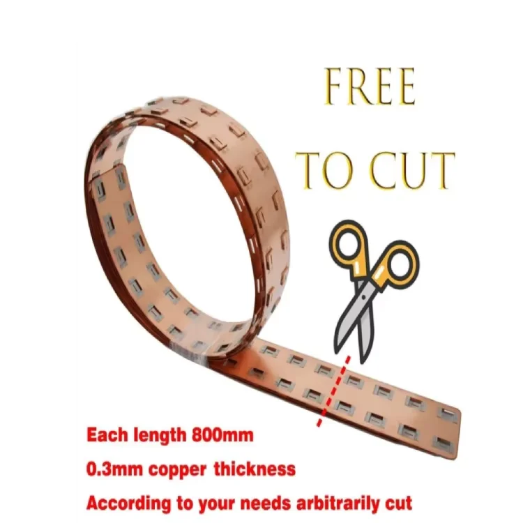 18650 Copper Busbar Anti-oxidation Easy Spot Welding DIY Battery Pack Copper Sheet view 4