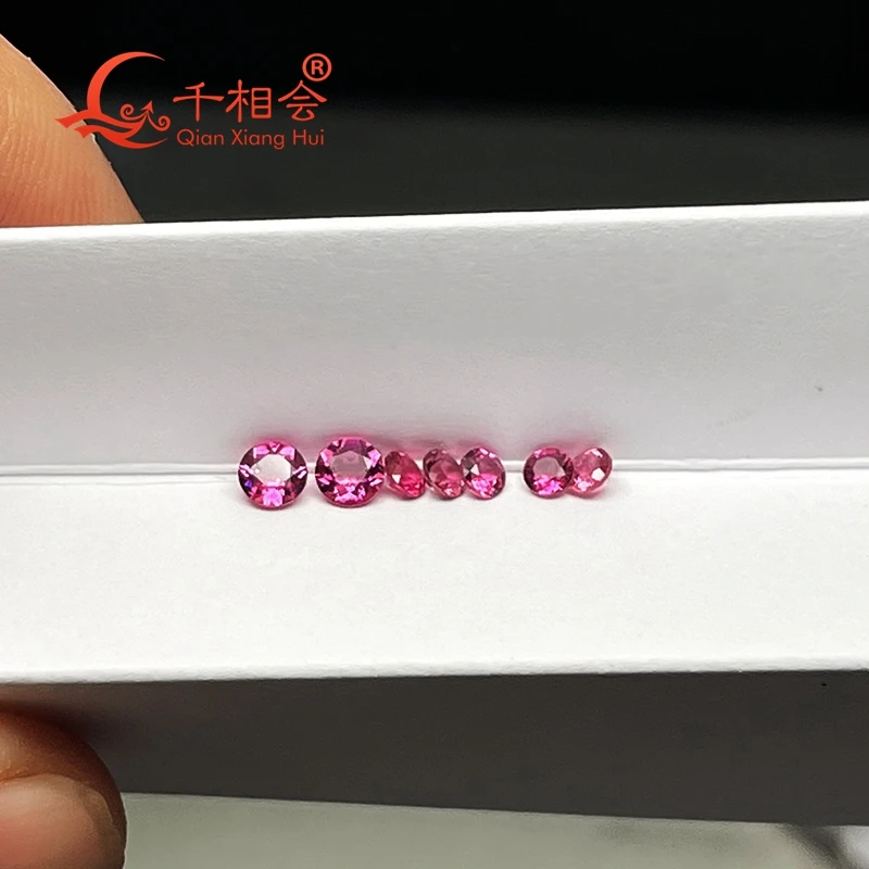 

Красный и зеленый 100% натуральный турмалин круглой огранки, неоправленный драгоценный камень для изготовления ювелирных изделий, аксессуары, украшения, подарки, оптом