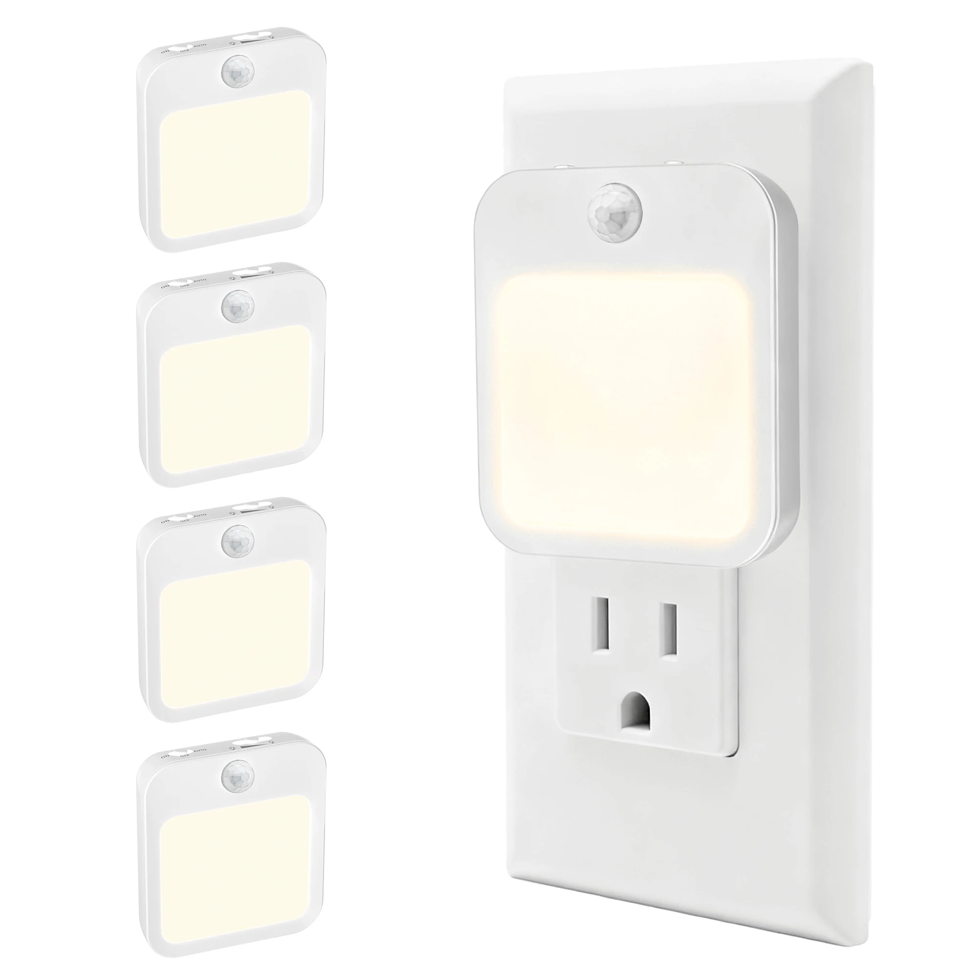 

Viviendo LED Night Lights, Cool White, 4 Pack