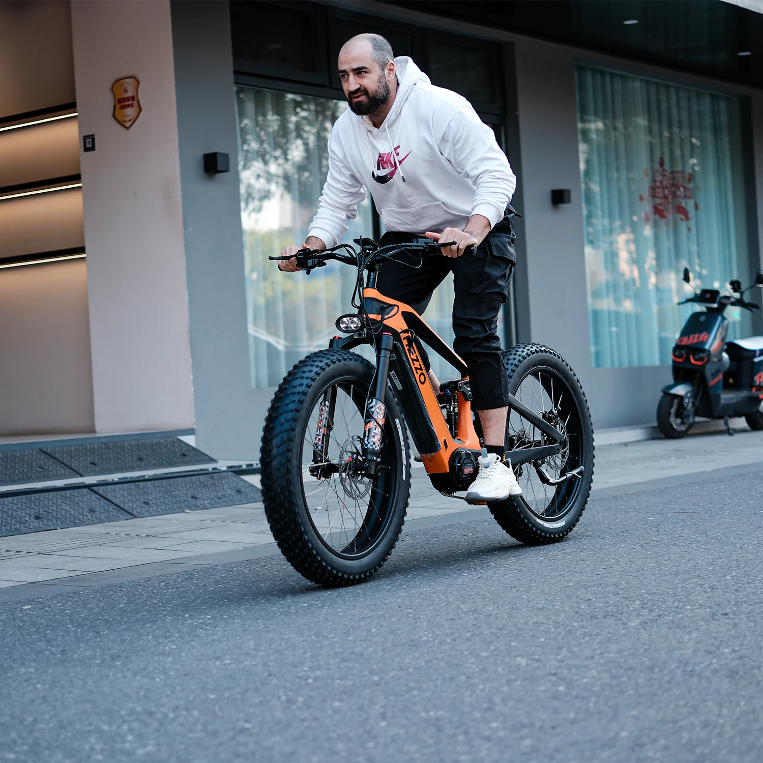 HEZZO Carbon Fiber Ebike 52V 1000W Bafang M620 Middrive Electric Bicycle 21Ah LG 50Kmp 26X4.8\