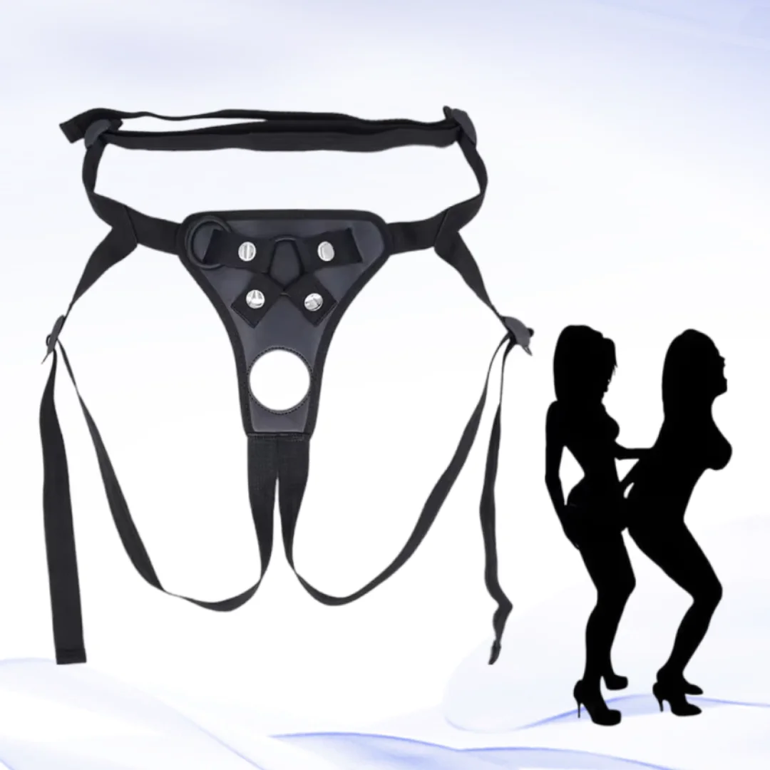 Women Chastity Belt SM Erotic Sex Toy Bondage Strap on Dildo Adjustable Belt Lesbian Trousers for Butt Plug and Dildo Fetish Toy