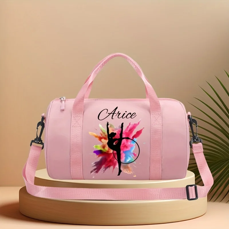 Custom-Made Crossbody Bag Featuring a Personalized Name Or Holiday Greeting, Designed for Hand Carrying. Ideal for Dance, Ballet