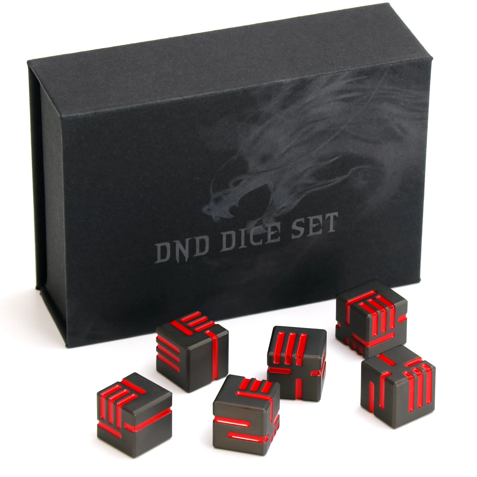 D6 Dice Set 6 Pcs 16mm, 6 Sided Metal Dice For DND  Pathfinder Role Playing Game Dungeons and Dragons