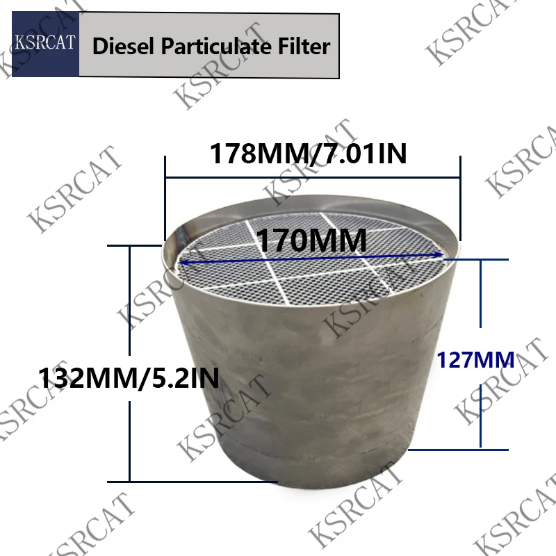 178*132mm Diesel Vehicles Silicon Carbide DPF Optimize Your Diesel Engine Performance with High-Efficiency SIC DPF Filters