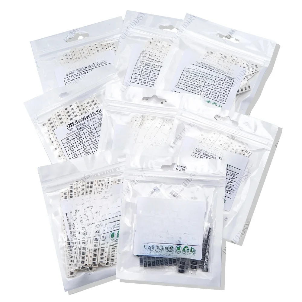 200szt 660szt 720szt 4000szt 0402 0603 0805 1206 1210 2512 zestaw rezystorów smd igmopnrq zestaw asortymentowy 10k 100k 1k 1r 100r 220r 1% 5% — zdjęcie 2