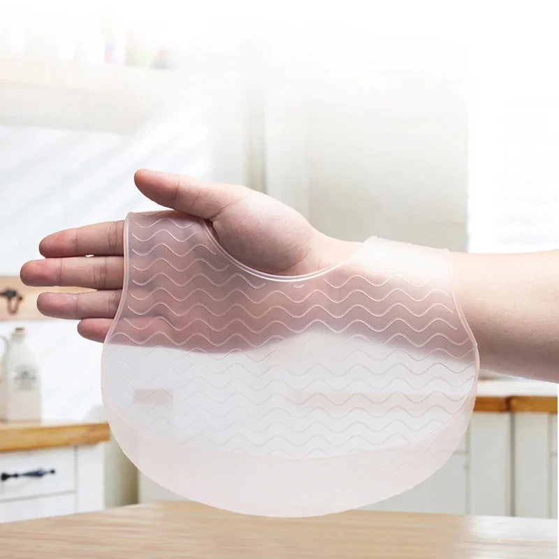 Bavoir en gelée de Silicone pour bébé, Ultra léger, épaule élargie, résistant à l'eau, conception de longueur réglable, bavoir de vaisselle pour bébé, 1 pièce