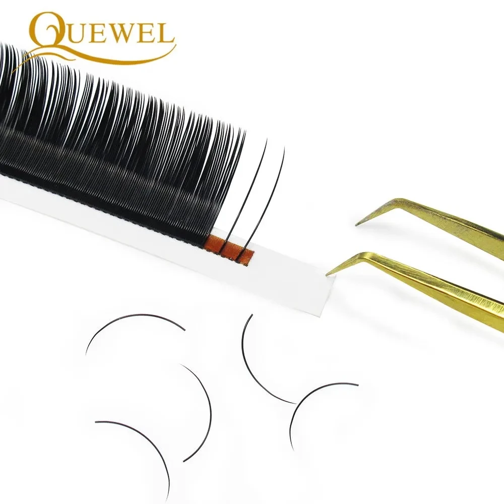 Quewel Lashes Classic 12 Lines Faux Mink Natural Eyelash Extension C/CC/D/DD Curl Individual Makeup Lashes Extension Supplies