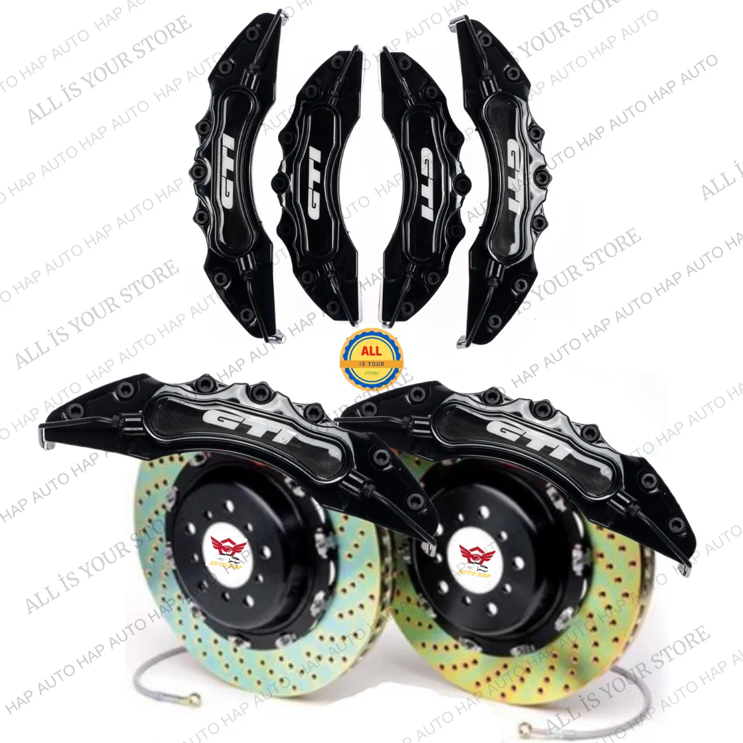 For GTI BLACK Brake Caliper Cover 4Pcs 16 to 21 Inches Auto Replacement Parts Accessories and Brake System Best Quality