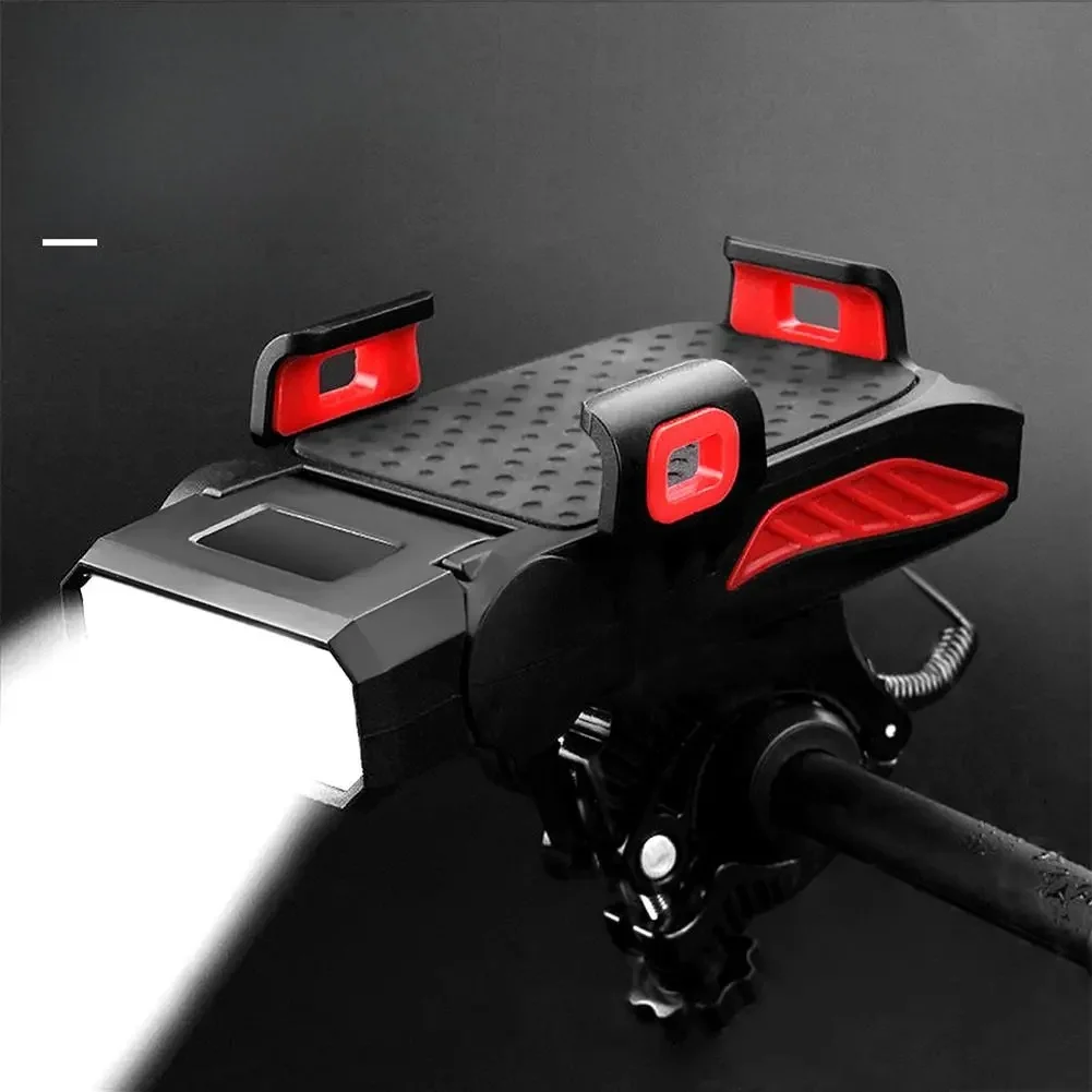 AliExpress Toptrek 1PCS 4-in-1 Mobile Phone Holder Headlight Horn Convenient Portable Bicycle USB Charging Light Bicycle Accessories Dropshipping