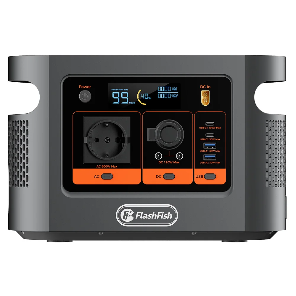 FlashFish E106B Tragbare Powerstation 384Wh LiFePO4-Batterie 600W reiner …