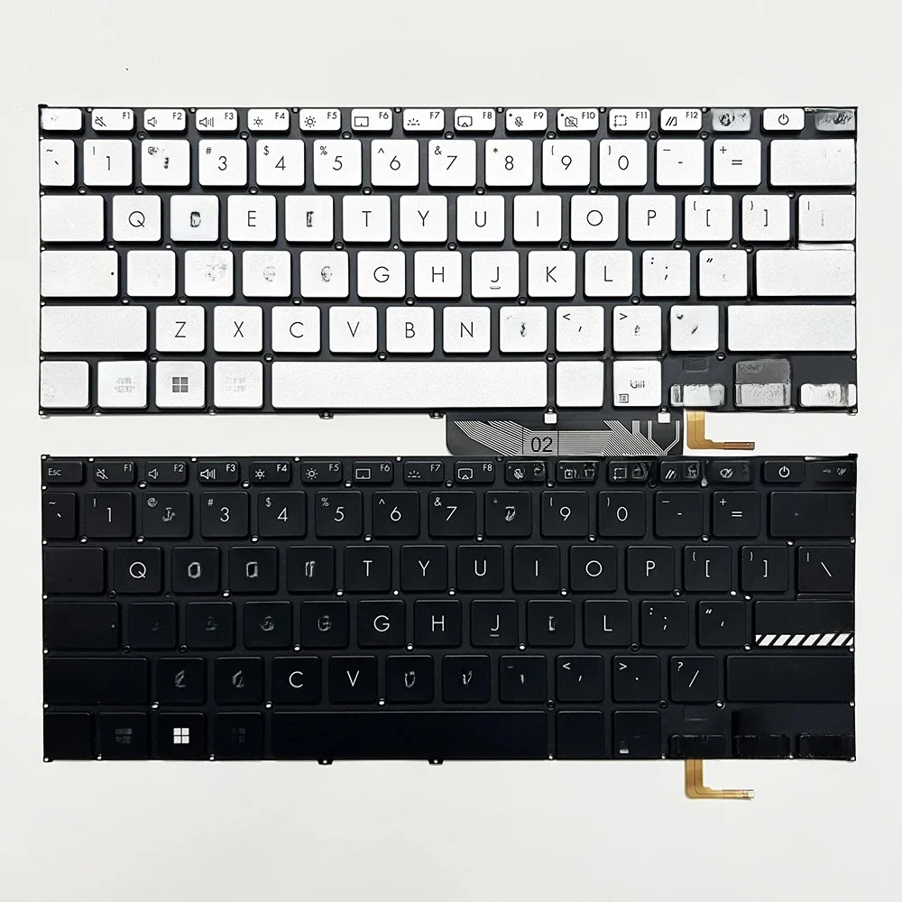 Podświetlana klawiatura Stany Zjednoczone/hiszpański/Rosyjskie dla ASUS Vivobook  X1404 X1404ZA X1404VA S1404ZA S1404Z S1404VA S1404V A1404 F1404 M1404 E1405 X1405ZA X1405VA A1405 A1405ZA A1405VA S1405VA — zdjęcie produktu 6