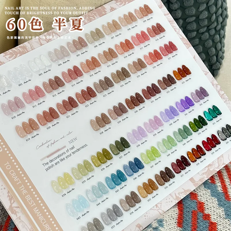 XUANFEIER High quality 60 colors Transparent color Nail gel Nail art kit 2024 New Fashion Hot sale Non-Eoxic Uv gel Nail salon