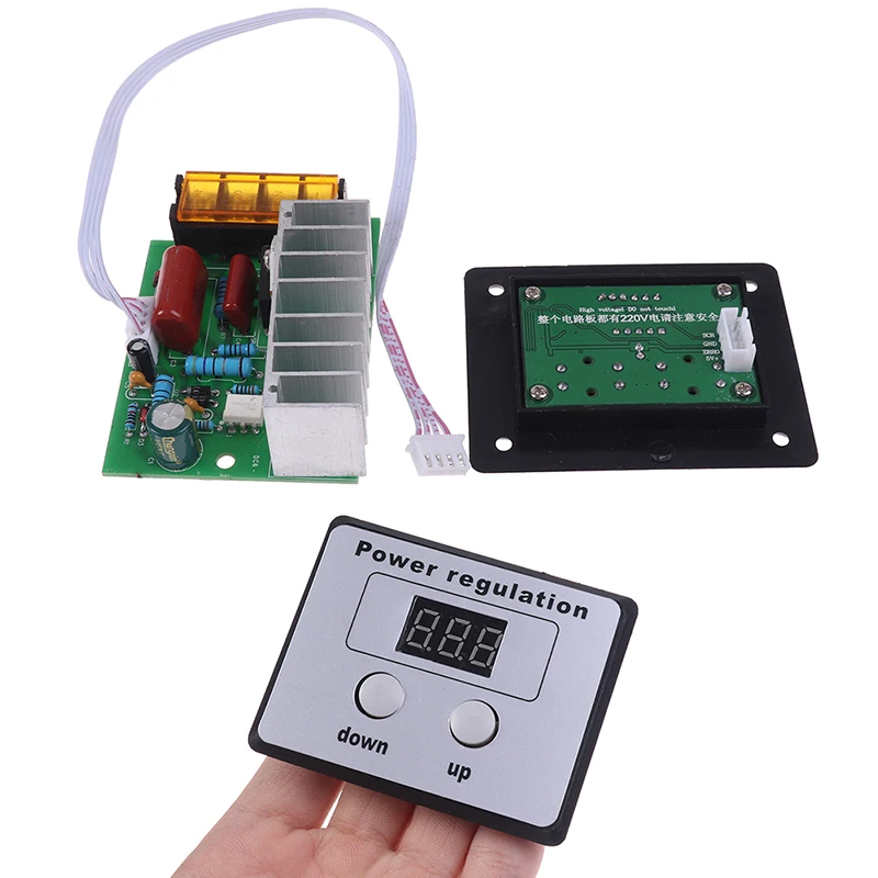 AC 220V 4000W Digital Control SCR Electronic Voltage Regulator Speed Control Dimmer Thermostat for Water Heater Small Motors