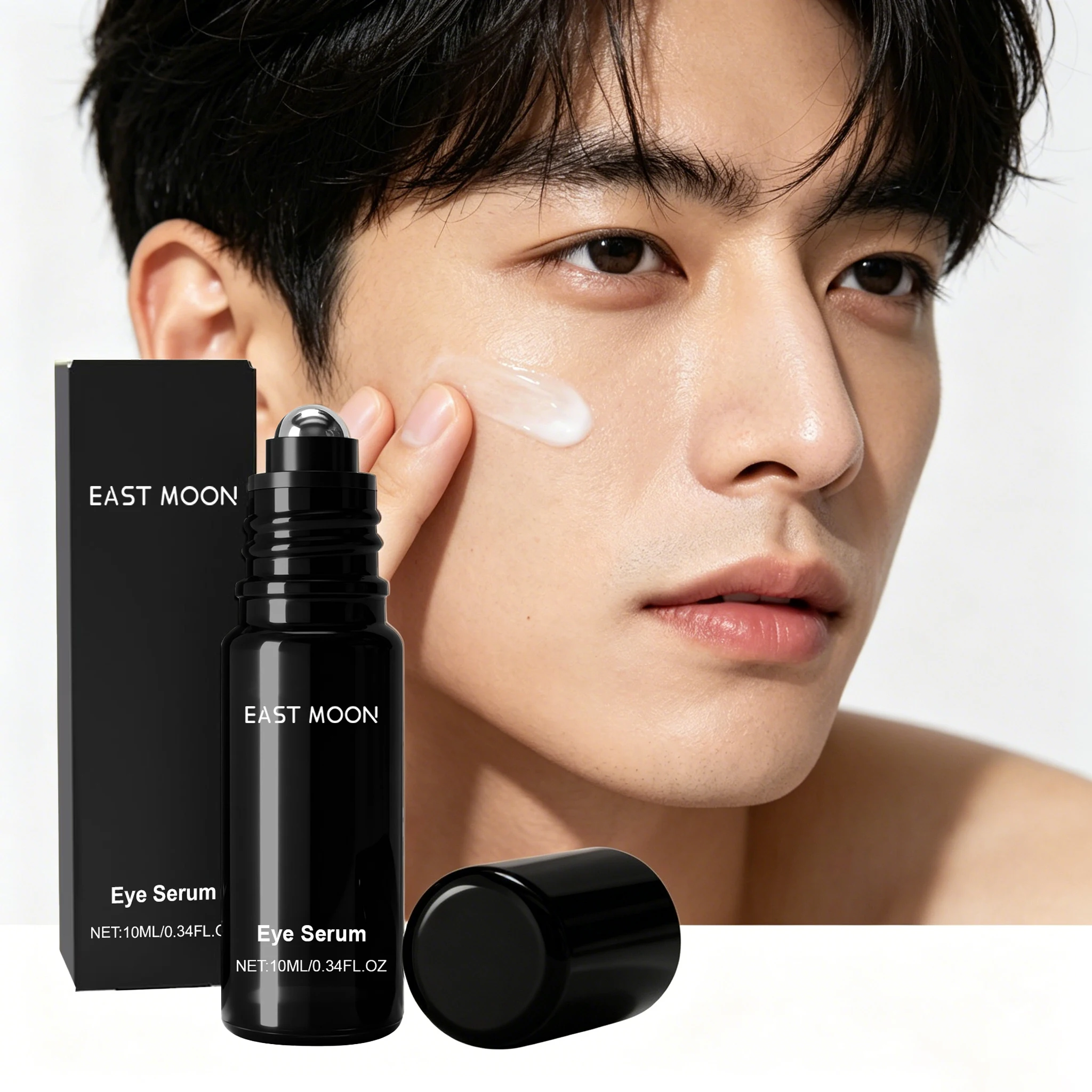 10ML Men' s Eye Serum Daily Deep Moisturizing Non-greasy Fade Fine Lines Firming Refreshing Skin Enhance Elasticity Oil Control Smoothing Eye Cream