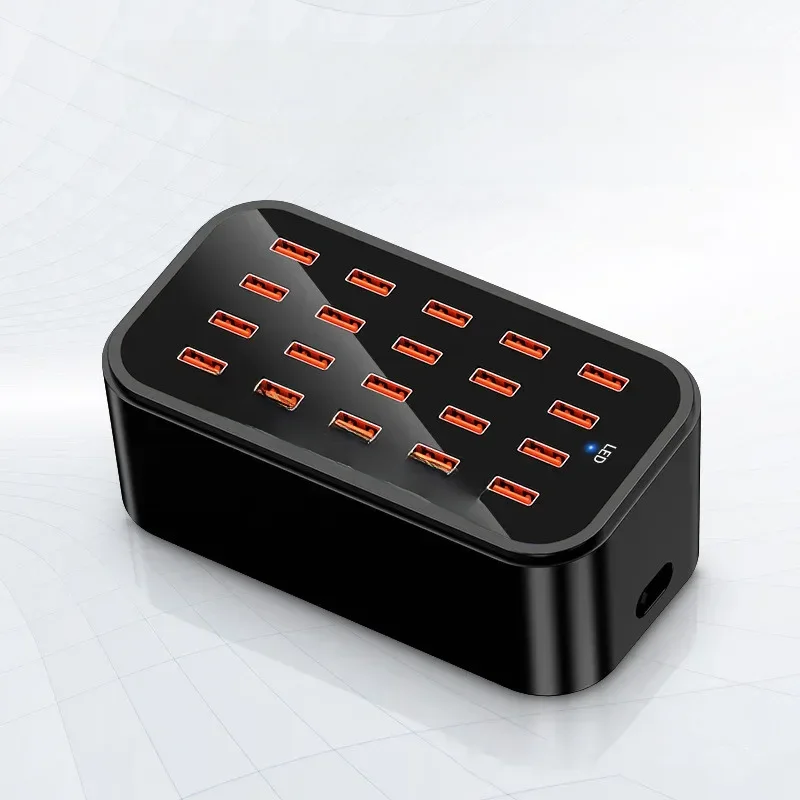 100W 20A 10/15/16/20 portów stacja ładująca USB szybkie ładowanie telefonu HUB stojak na ładowarkę ładowarki stacjonarne dla iPhone/Samsung/Xiaomi — zdjęcie produktu 7
