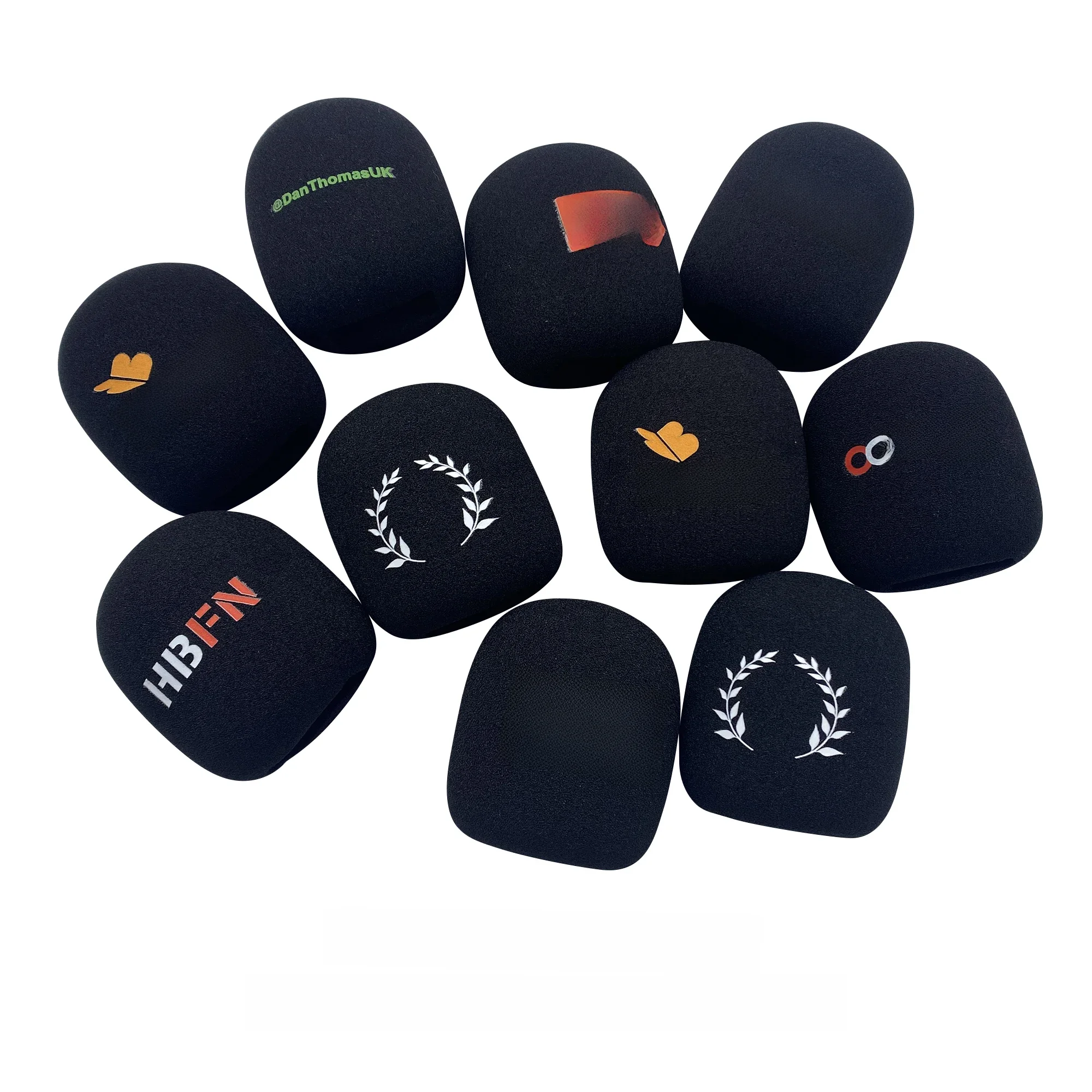 NONE Filtre Pop Frequency Cat pour microphone personnalisé, housses de téléchargement de logo, pare-brise, éponge, pare-brise pour Rode Wireless GO II, mousse uniquement 3