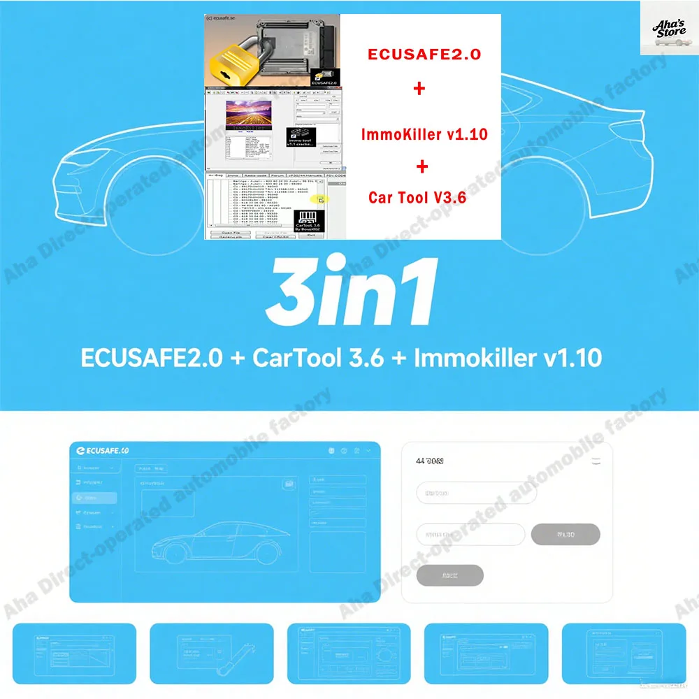 

ECUSafe 2.0 + ImmoKiller v1.1 IMMO Car accessories Diagnostic Tool Software For Car and Trucks for obd2 scanner ecu programming