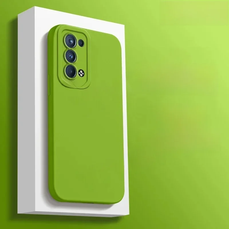 YIYONG-Coque souple en silicone liquide pour OPPO Reno 5 4 6 Pro Plus Reno5 Reno4 5G, étui de téléphone mondial avec drapeau soyeux