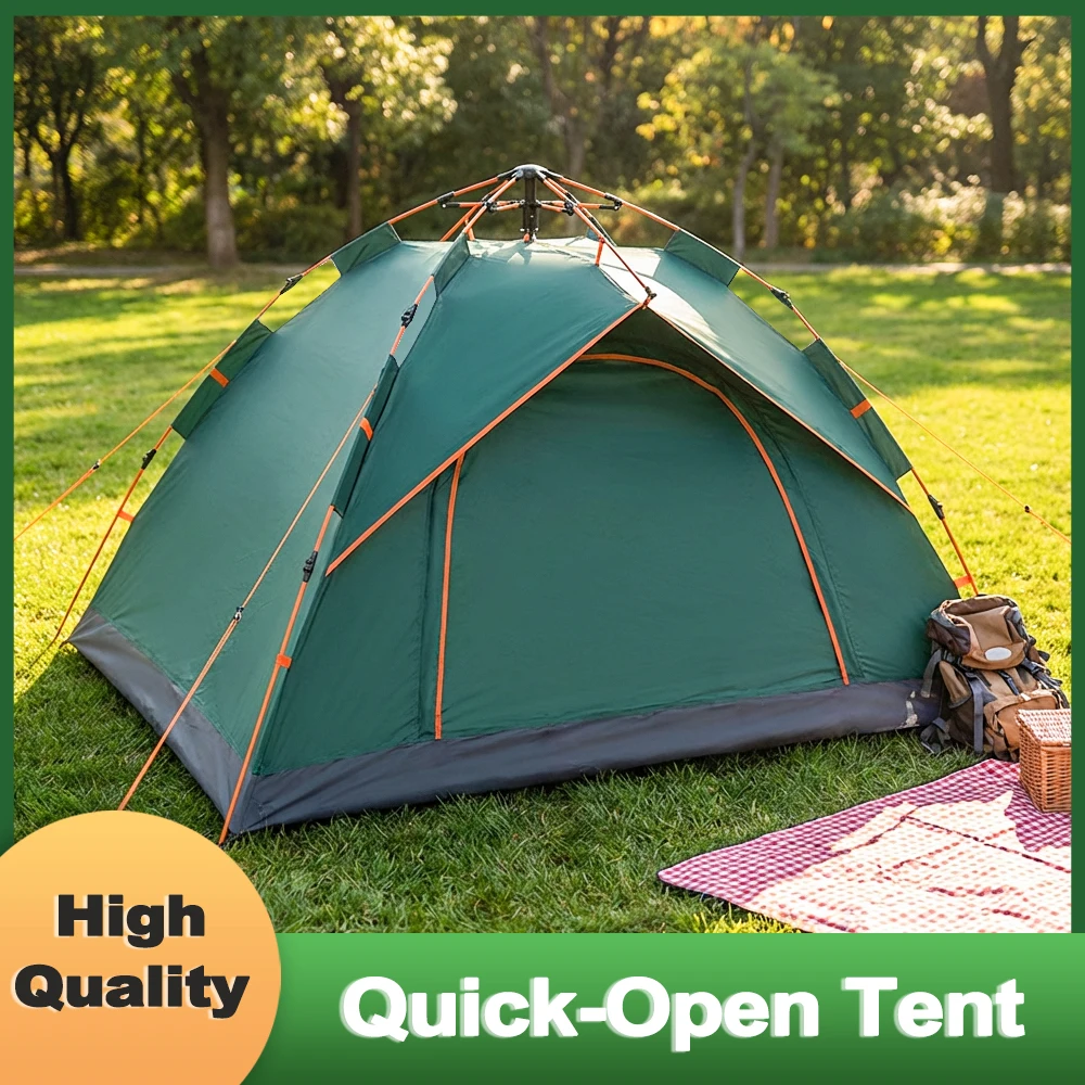 Tienda de campaña para 2 personas, tienda de campaña automática de montaje instantáneo, tiendas de campaña ligeras a prueba de lluvia para viajes al aire libre, pesca, senderismo, apertura rápida