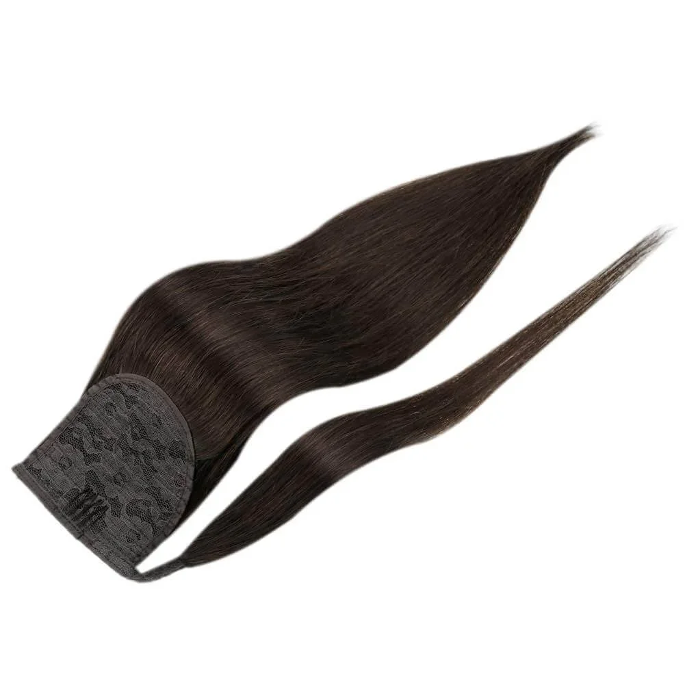 LaaVoo Ponytail Hair Extensions For Women 12-22inch Real Brazilian Human Hair Straight 70G&80G Weave Ponytails Clip in Ponytail