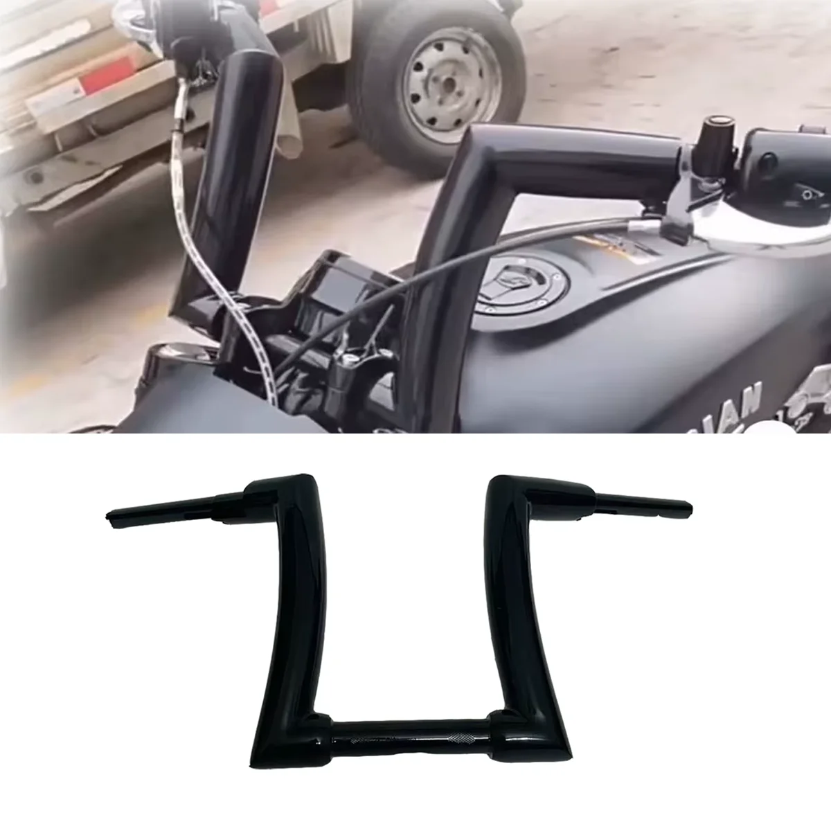 Мотоциклетный руль 2 дюйма, 10 дюйма/12 дюймов/14 дюймов/16 дюймов, черный/хром для Indian Scout Bobber