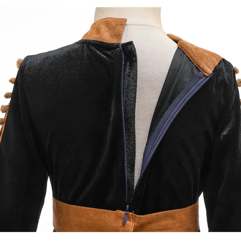 الأميرة آنا تأثيري حلي المجمدة 2 تمويه للأطفال الفتيات فستان الخيال وتتسابق لعب الأدوار هالوين كرنفال فستان بتصميم حالم