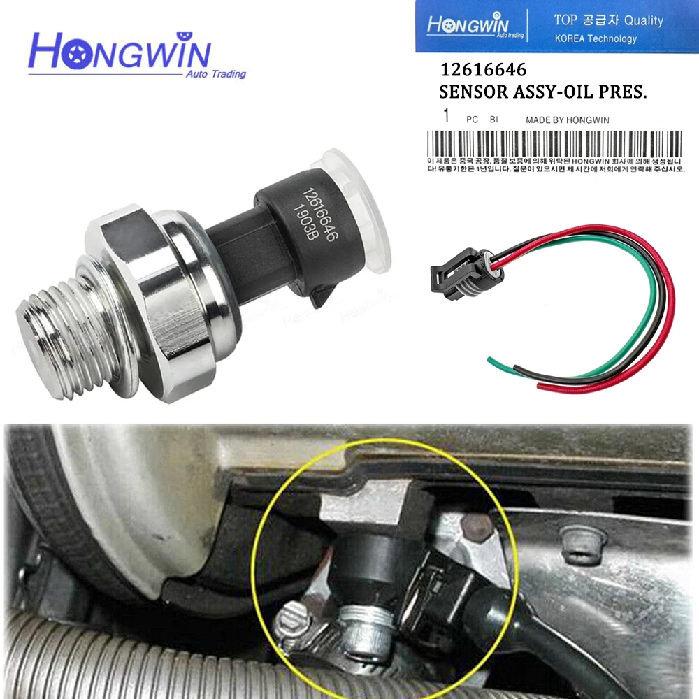 

Oil Pressure Switch Assy Sensor Plug OEM#D1846A 12616646 For Buick Chevy Chevrolet Trailblazer Tahoe GMC 4.8L 5.3L 6.0L 5.7L 6.2