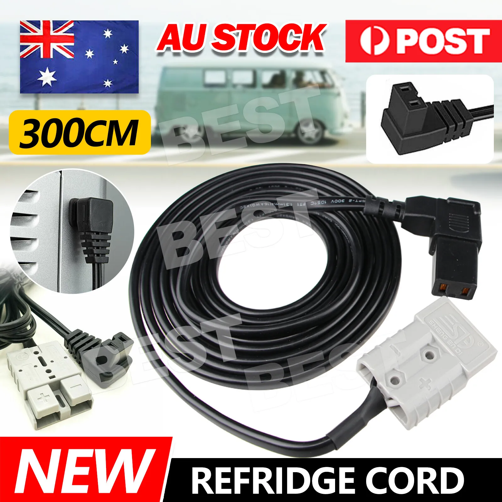 For Kings Waeco 12V Lead Fridge Freezer Cable Cord Replacement Anderson Plug OZ